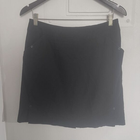 Tribal Women's Skirt Black Midi Pull On Stretch Skort Size 8 - Picture 1 of 8